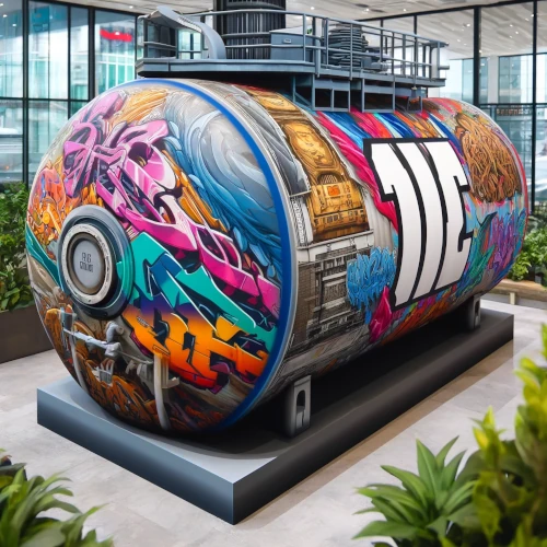 cuve dissimulée par de la peinture (vue d'artiste)