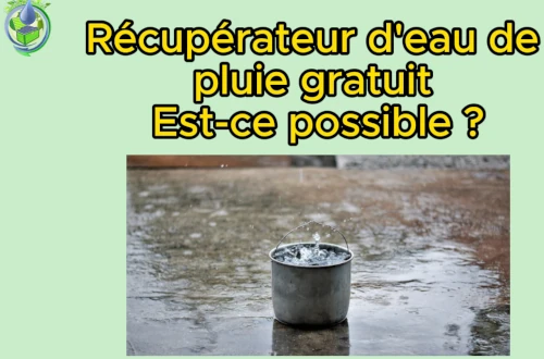 Récupérateur d'eau de pluie gratuit