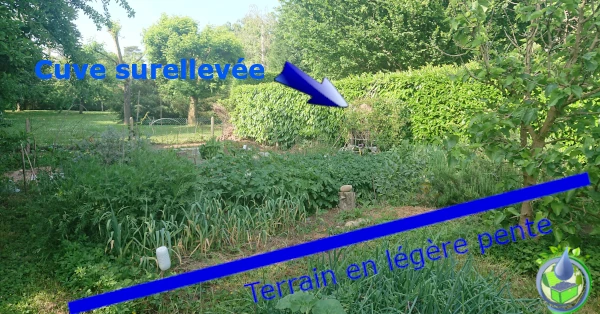 arrosage gravitaire au goutte à goutte emplacement idéal de la cuve