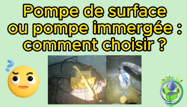pompe immergée ou pompe de surface
