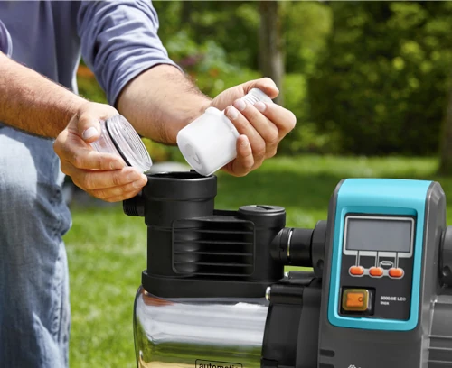 installation du prefiltre sur la pompe gardena 6000